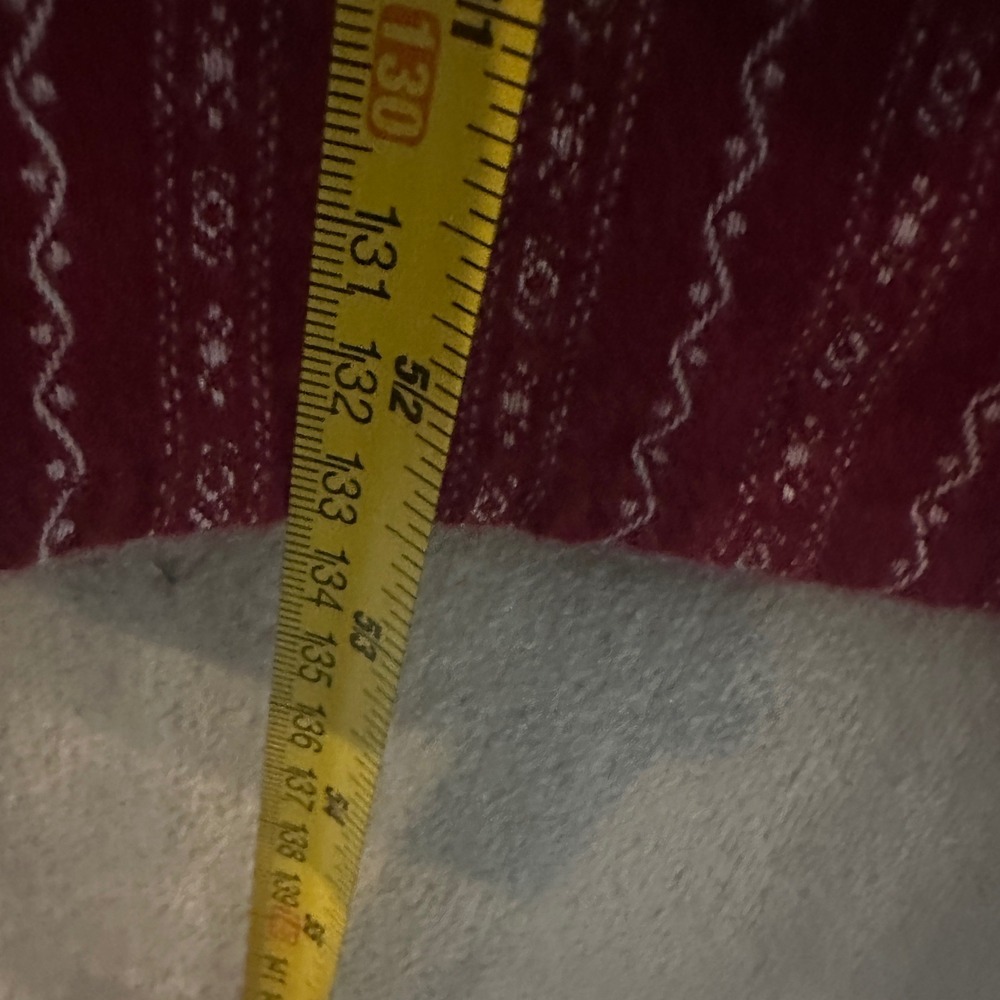 Vintage LL Bean Dobby Pintuck Flannel Red Cottagecore Prairie 3X Maxi Nightgown - Picture 6 of 6